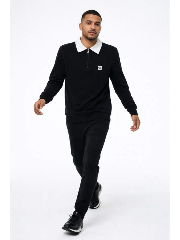 Erkek Yarım Fermuar Sweatshirt